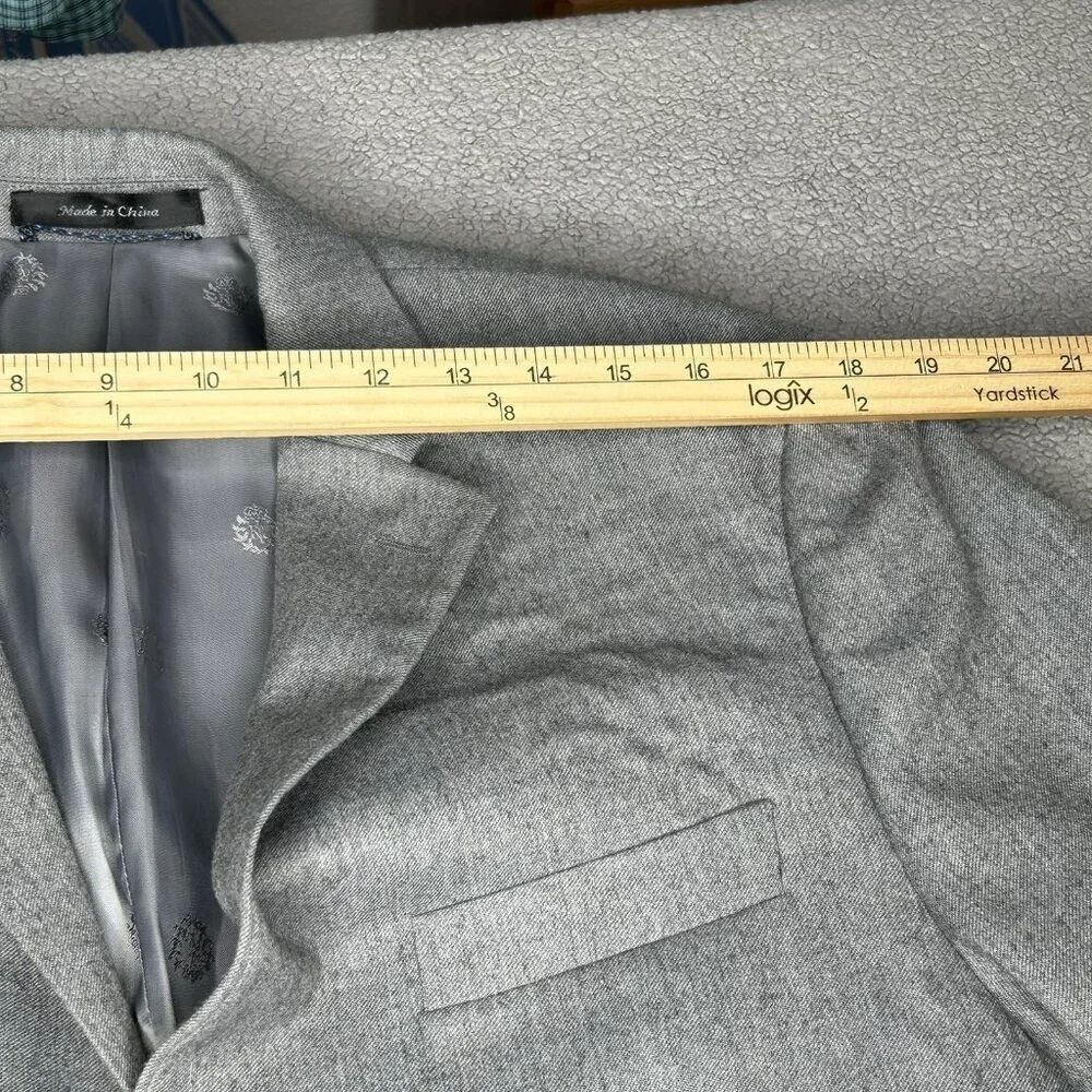 Lauren Ralph Lauren Blazer Mens 40R Gray Wool Blend Two Button Sport Coat